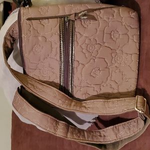 Brown Quilted Poppy pattern Crossbody